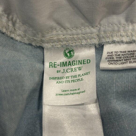J. Crew Light Blue Chambray Coastal Casual Ankle Pants Drawstring Waist Size S - Picture 6 of 10